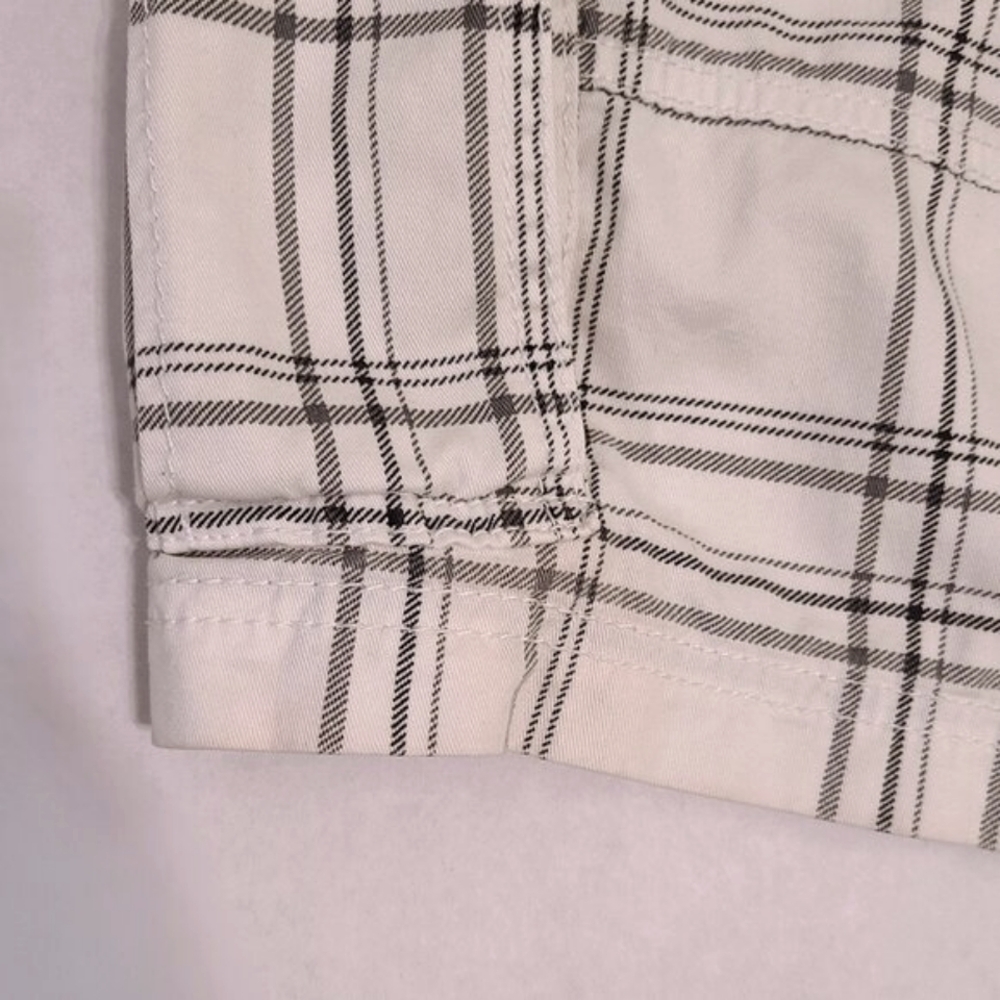 George Men’s Cargo Shorts | Size 42 | White & Gray Plaid | Casual - Picture 9 of 9